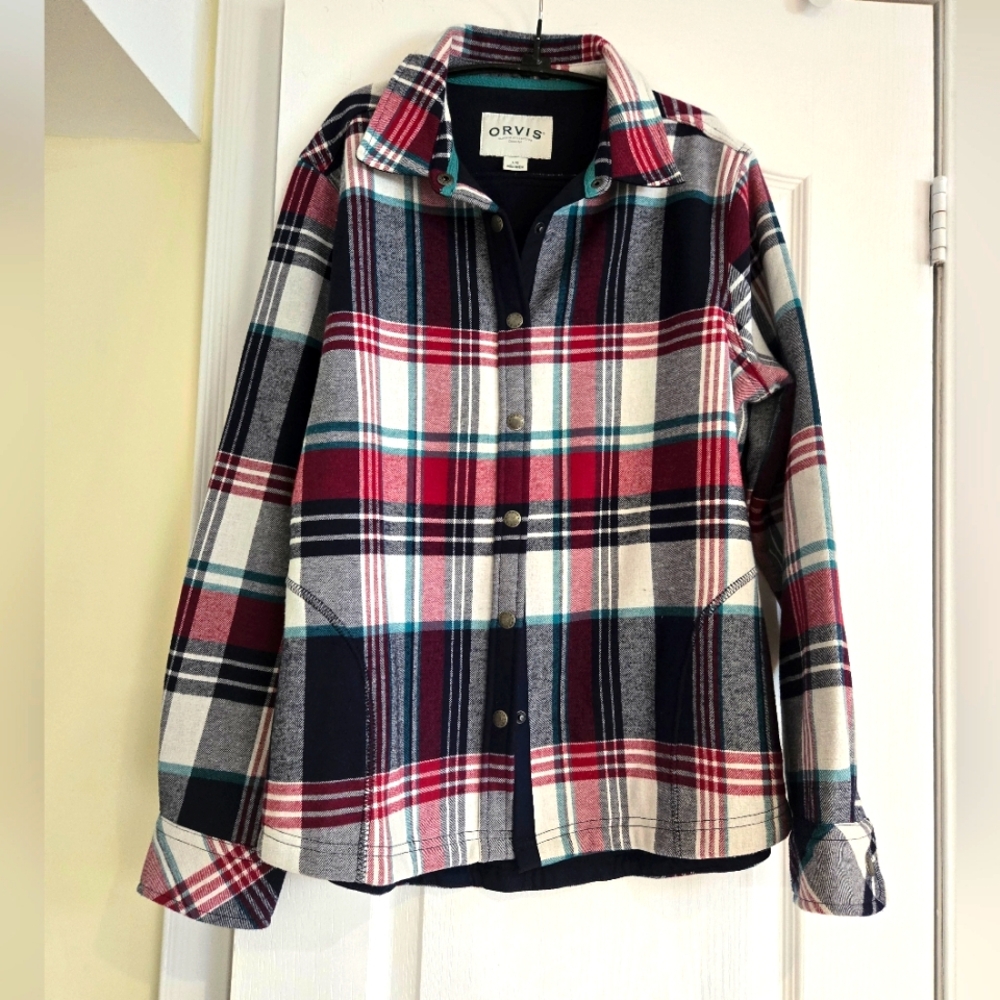 #19.💥Orvis Plaid Shirt/Shacket - Red, Blue, White